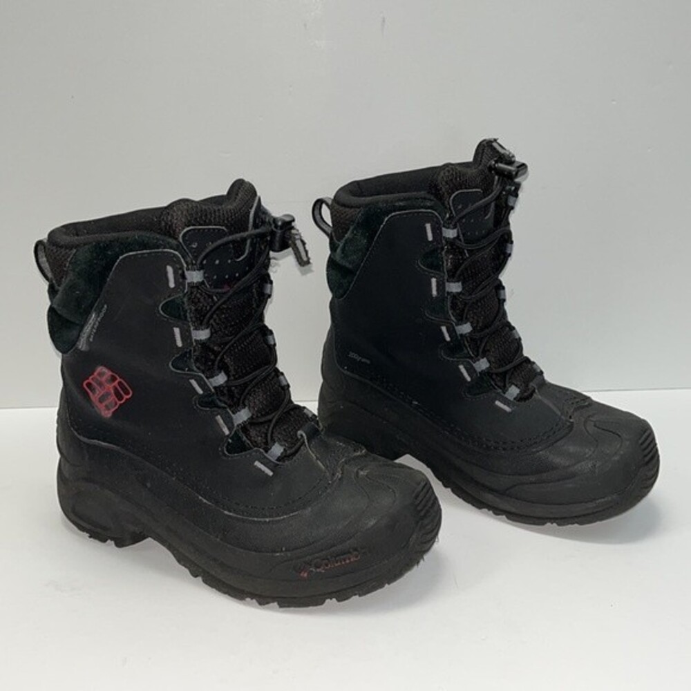 Columbia Size 3 Bugaboot II 200 Gram Snow Boots - Kids  Black